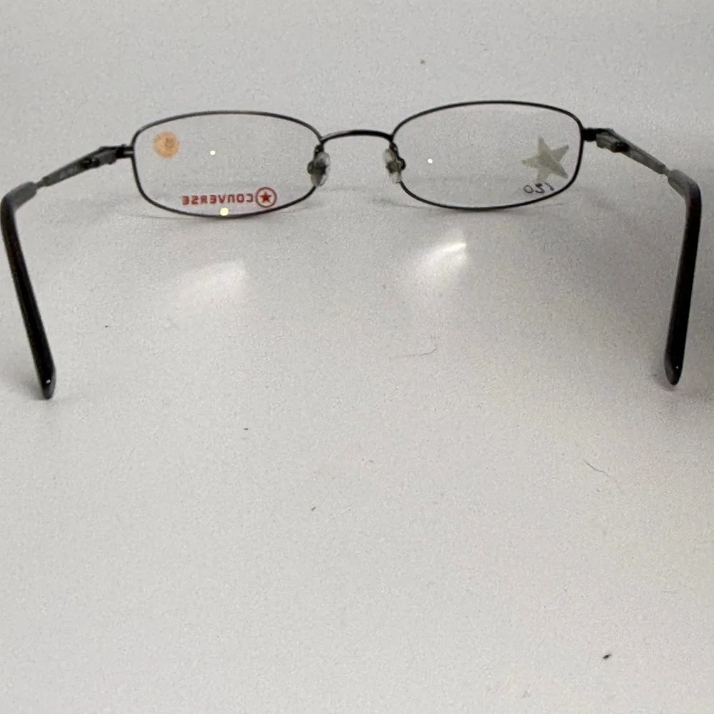 Converse Radical Pewter Oval Metal Eyeglass Frames 125 Star Logo 24657